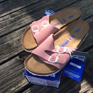 Birkenstock Vaduz Soft Bed Sandals Sz 38 Narrow!